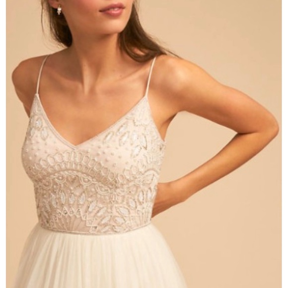 BHLDN Violetta by Adrianna Papell Beaded Gown | White | Size 2 | NWT - Picture 3 of 13